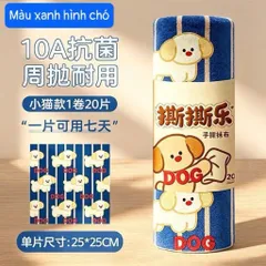 Cuộn Khăn Lau Đa Năng Họa Tiết Chó Mèo Dễ Thương (20 Tờ - Size 25cm) - Khăn Lau Xé Tay Nhà Bếp Thấm Hút Dầu Mỡ 813803