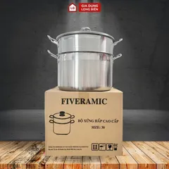 Bộ Nồi Hấp 2 Tầng  30cm Vung Kính Inox 430 Nồi Hấp Xôi, Luộc Gà, Đa Năng Cho Gia Đình 813818