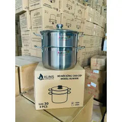 Bộ Nồi Hấp 2 Tầng  30cm Vung Kính Inox 430 Nồi Hấp Xôi, Luộc Gà, Đa Năng Cho Gia Đình 813818