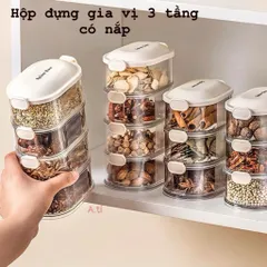 Hộp Đựng Đồ Khô 3 Tầng Kèm Nắp 
