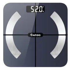 Cân Sức Khỏe Thông Minh Rapido RSB02-S, Đo 8 Chỉ Số Cơ Thể (BMI, Mỡ, Nước, Cơ, Xương...), Kết Nối App Điện Thoại