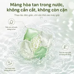 Viên Giặt Xả Cao Cấp Xun Qiao Monet Garden Hương Hoa Sơn Trà 168 Viên - Công Nghệ 5in1 Lưu Hương Lâu, Làm Sạch Sâu
