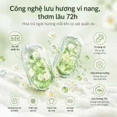 Viên Giặt Xả Cao Cấp Xun Qiao Monet Garden Hương Hoa Sơn Trà 168 Viên - Công Nghệ 5in1 Lưu Hương Lâu, Làm Sạch Sâu