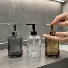 Bình Đựng Xà Phòng Rửa Tay, Chai Thủy Tinh Đựng Dầu Gội Sữa Tắm Cao Cấp - Vòi Nhấn Sang Trọng Decor Phòng Tắm 813860