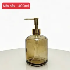 Bình Đựng Xà Phòng Rửa Tay, Chai Thủy Tinh Đựng Dầu Gội Sữa Tắm Cao Cấp - Vòi Nhấn Sang Trọng Decor Phòng Tắm 813860