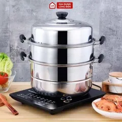 Thanh Lý Nồi hấp 3 tầng kèm 2 vỉ hấp tiện dụng móp do vận chuyển