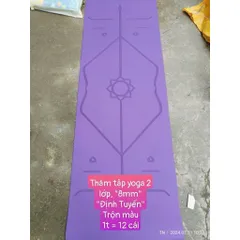 Thảm Tập Yoga TPE Cao Cấp 6mm/8mm Định Tuyến Chống Trượt - Thảm Tập Gym, Yoga Tại Nhà Êm Ái, Đàn Hồi Tốt