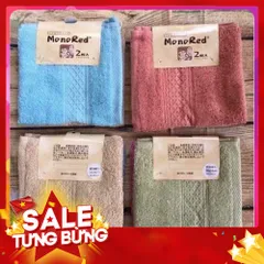 Sét 3 khăn mặt xuất nhật Mono Red 813889