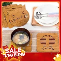 Combo 2 Miếng Lót Ly Lót Nồi Bằng Gỗ Chống Thấm Nước 9CM 813896