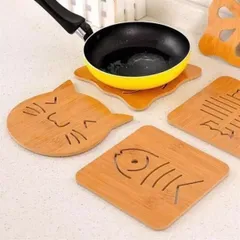 Combo 2 Miếng Lót Ly Lót Nồi Bằng Gỗ Chống Thấm Nước 9CM 813896