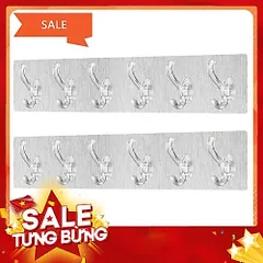 Thanh 6 Móc Dán Tường Siêu Dính Trong Suốt - Tiện Lợi và Sang Trọng 813921