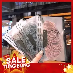 Sét 100 chun buộc tóc kèm túi đựng tiện lợi, phù hợp cho mọi loại tóc từ mỏng đến dày 813928