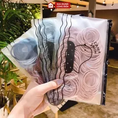 Sét 100 chun buộc tóc kèm túi đựng tiện lợi, phù hợp cho mọi loại tóc từ mỏng đến dày 813928
