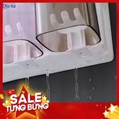 Giá Để Bàn Chải Dán Tường Kèm Nhả Kem Đánh Răng Tự Động - Tặng Kèm 3 Cốc Tiện Lợi 813932