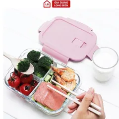 Thố Thuỷ Tinh 2 Ngăn, 3 Ngăn Tiện Dụng - Tặng Kèm Đũa, Thìa 813975