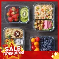 Thố Thuỷ Tinh 2 Ngăn, 3 Ngăn Tiện Dụng - Tặng Kèm Đũa, Thìa 813975
