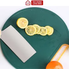 Thớt Nhựa Tròn Mẫu Mới Có Quai Treo - Chống Nấm Mốc Kháng Khuẩn, Đường Kính 35cm 814006