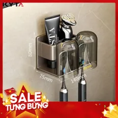 Giá Treo Bàn Chải Đánh Răng Kèm Cốc KYTA - Kệ Đa Năng Chất Liệu Nhôm Cao Cấp Chống Han Gỉ 814016