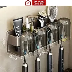 Giá Treo Bàn Chải Đánh Răng Kèm Cốc KYTA - Kệ Đa Năng Chất Liệu Nhôm Cao Cấp Chống Han Gỉ 814016