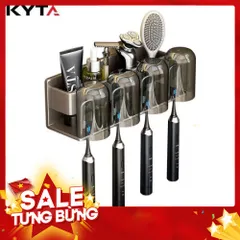 Giá Treo Bàn Chải Đánh Răng Kèm Cốc KYTA - Kệ Đa Năng Chất Liệu Nhôm Cao Cấp Chống Han Gỉ 814016