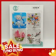Móc dính chịu lực (combo 4 móc) 814013