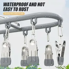 Giá Phơi Tất 18 Kẹp - Móc Treo Sấy Nhỏ Giọt Bằng Thép Không Gỉ, Tiện Lợi Cho Quần Áo Trẻ Em 814011