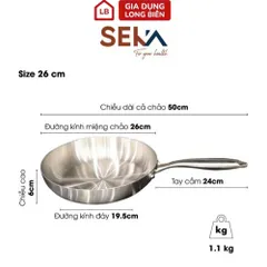 Chảo Chống Dính Tự Thân Seka Cạn Lòng SK630 - Chất Liệu Cao Cấp, Nấu Ăn Dễ Dàng 814029