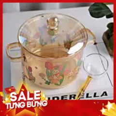 Nồi thủy tinh cao cấp chịu nhiệt độ cao với núm gấu Bear 1700ml 814035