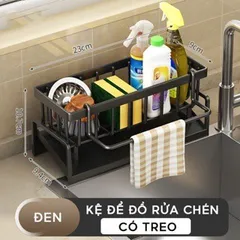 Giá Để Đồ Rửa Bát Tích Hợp Thanh Treo - Kích Thước 23cm, Tiện Lợi Cho Mọi Không Gian Bếp 814038