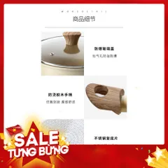 Nồi Chống Dính Vân Đá Đủ Size 20, 22, 24cm - Tay Cầm Chống Nóng, Tiện Lợi 814040