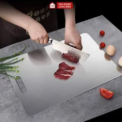 Thớt Inox 304 Cao Cấp 2in1 Chống Mùn, Dễ Vệ Sinh, Size 25x35cm 814044