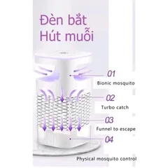 Đèn Bắt Muỗi Bắt Côn Trùng Máy Bắt Muỗi Thông Minh Có Đèn Led Tia UV Tiết Kiệm Điện 814048