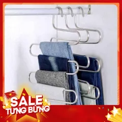 Móc Treo Quần Áo 5 Tầng Đa Năng  Hình Chữ S Bằng Kim Loại Thông Minh Tiết Kiệm Không Gian (giá sỉ) 814062