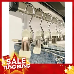 Móc Inox Kẹp Quần Áo Bọc Nhựa - Tiện Lợi và Bền Bỉ 814071