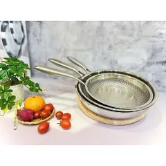 Chảo Inox Nguyên Khối 5 Lớp Jiwon - Chống Dính Vân Tổ Ong, Siêu Bền, Dùng Cho Mọi Loại Bếp 814120