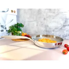Chảo Inox Nguyên Khối 5 Lớp Jiwon - Chống Dính Vân Tổ Ong, Siêu Bền, Dùng Cho Mọi Loại Bếp 814120