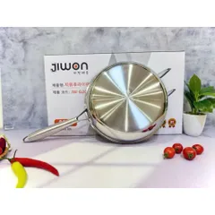 Chảo Inox Nguyên Khối 5 Lớp Jiwon - Chống Dính Vân Tổ Ong, Siêu Bền, Dùng Cho Mọi Loại Bếp 814120