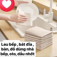 Combo Khăn Lau Bếp Xơ Mướp Tự Nhiên 5 Mét - Đa Năng, Thấm Hút Tốt, Không Gây Trầy Xước 814122