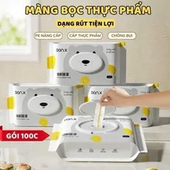 Màng Bọc Thực Phẩm Gấu Túi Rút Tiện Lợi - Combo 100 Chiếc An Toàn và Dễ Dùng 814124