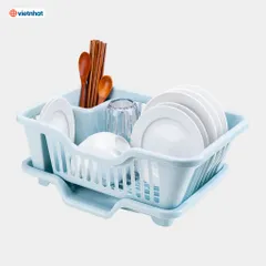 Rổ úp bát có khay hứng thoát nước tiện lợi giúp bát đĩa nhanh khô, giữ gìn vệ sinh cho phòng bếp 814152