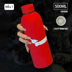Bình Giữ Nhiệt Lạnh GUCGRET 500ML - Màu Pastel Thời Trang, Giữ Nước Lạnh Suốt Ngày 814159