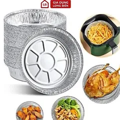Khay Giấy Bạc Lót Nồi Chiên Không Dầu - Khuôn Giấy Bạc Nướng Size 22cm 814189