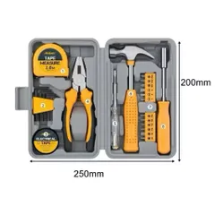 Bộ Dụng Cụ Sửa Chữa Đa Năng 21 Chi Tiết – Có Hộp Đựng Gọn Gàng, Búa, Kìm, Thước Kéo, Tua Vít Cho Gia Đình 814193