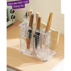 Kệ Cắm Dao Thớt Đa Năng 1337 - Giá Để Đồ Nhà Bếp Thông Minh Có Khay Hứng Nước, Móc Treo Và Chỗ Để Đũa Thìa Cao Cấp 814226