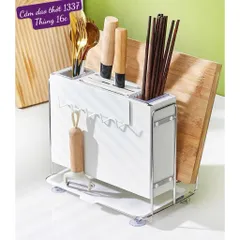 Kệ Cắm Dao Thớt Đa Năng 1337 - Giá Để Đồ Nhà Bếp Thông Minh Có Khay Hứng Nước, Móc Treo Và Chỗ Để Đũa Thìa Cao Cấp 814226
