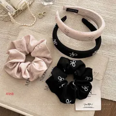Set Bờm + Dây Buộc Tóc Đính Nơ - Phụ Kiện Tóc Xinh Xắn, Thời Trang 814241