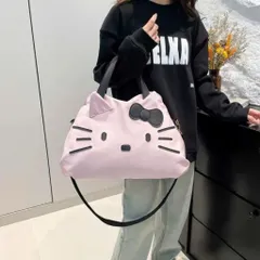 Túi Xách Du Lịch Hello Kitty Hồng Pastel - Túi Đựng Đồ Cá Nhân Cỡ Lớn, Có Quai Gài Vali Tiện Lợi 814246