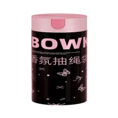 Cuộn 100 Túi Rác Đen Dây Rút Tự Động In Họa Tiết Nơ Sang Trọng, Túi Đựng Rác Gia Đình Siêu Dai Chống Rò Rỉ 814253