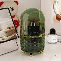 Ống Đựng Cọ Trang Điểm Xoay 360 Độ Có Nắp Đậy - Hộp Đựng Cọ Mỹ Phẩm Chống Bụi Decor Bàn Trang Điểm Sang Trọng 814282