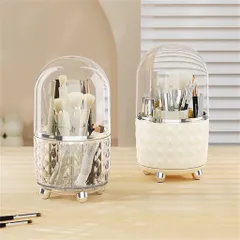Ống Đựng Cọ Trang Điểm Xoay 360 Độ Có Nắp Đậy - Hộp Đựng Cọ Mỹ Phẩm Chống Bụi Decor Bàn Trang Điểm Sang Trọng 814282